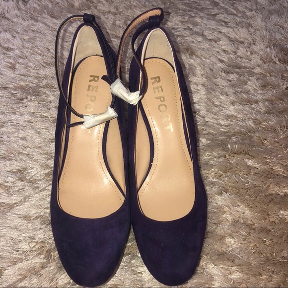 Report Shoes - 💜New Report Versatile Pumps Purple Suede Crafted Wedges💜